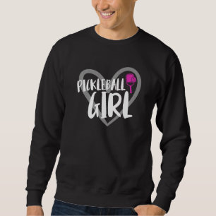 Pickleball Girl Heart Sweatshirt