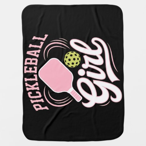 Pickleball Girl Player Baby Blanket