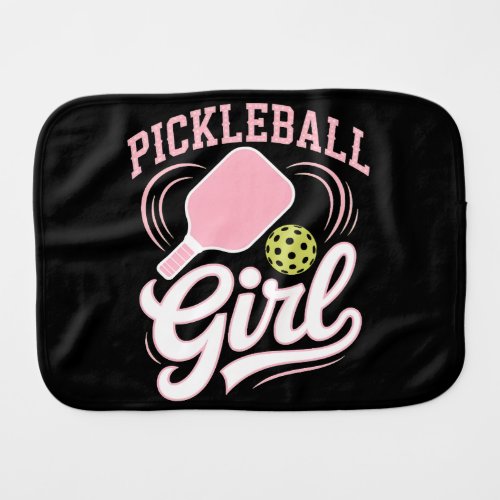 Pickleball Girl Player Baby Burp Cloth