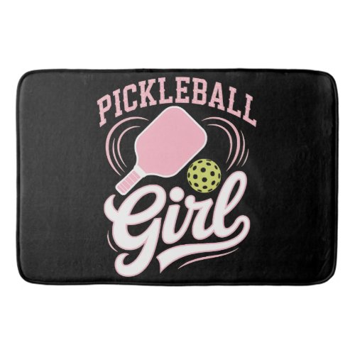 Pickleball Girl Player Bath Mat