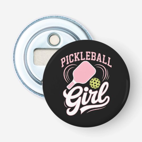 Pickleball Girl Player Bottle Opener