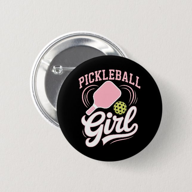 Pickleball Girl Player Button (Front & Back)