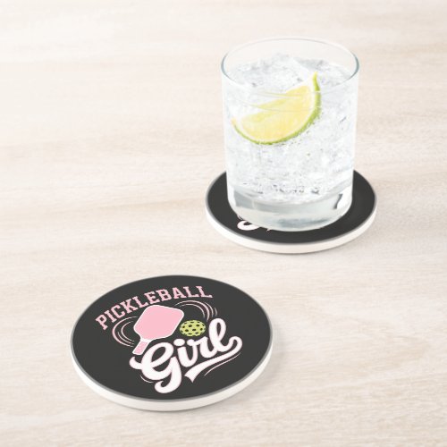 Pickleball Girl Player Coaster