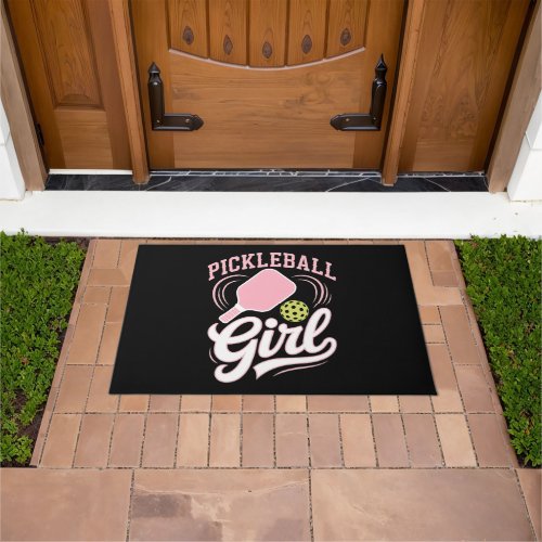 Pickleball Girl Player Doormat