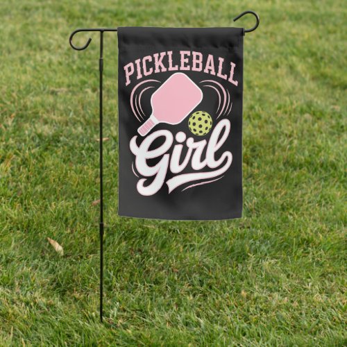 Pickleball Girl Player Garden Flag
