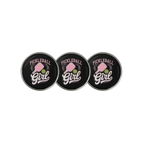 Pickleball Girl Player Golf Ball Marker