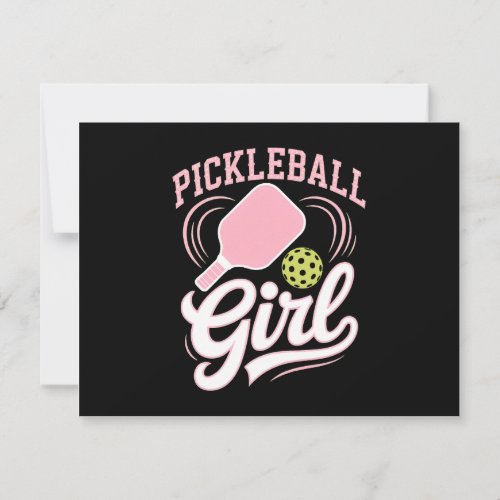 Pickleball Girl Player Invitation