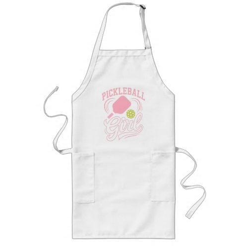 Pickleball Girl Player Long Apron