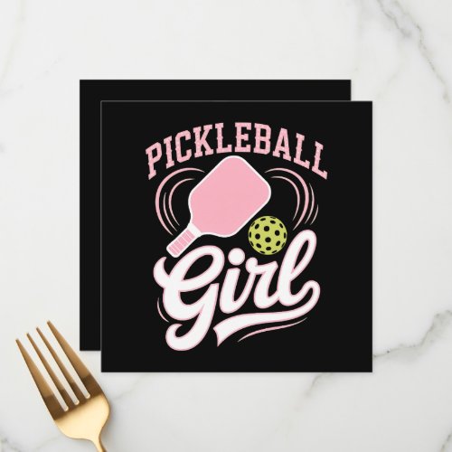 Pickleball Girl Player Menu