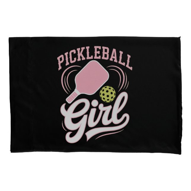 Pickleball Girl Player Pillow Case (Front)