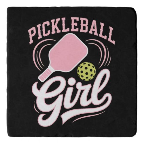 Pickleball Girl Player Trivet