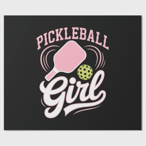 Pickleball Girl Player Wrapping Paper
