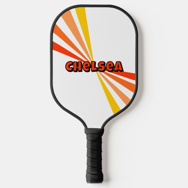 Pickleball Girls Birthday Party Retro Pickleball Paddle (Front)