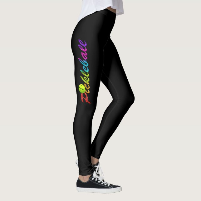 Pickleball Glitter Logo on Leggings (Right)