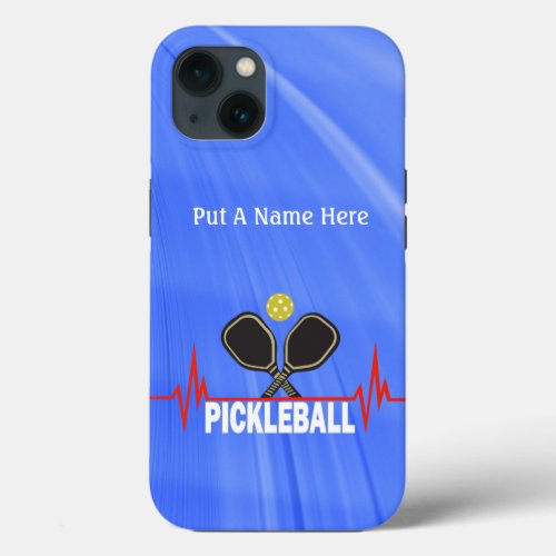 Pickleball Good for the Heart personalize iPhone 13 Case