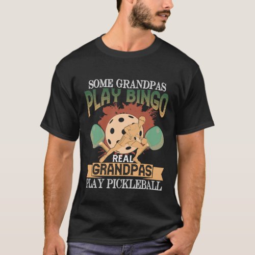 Pickleball Grandpa Shirt Grandfather Funny Quotes 