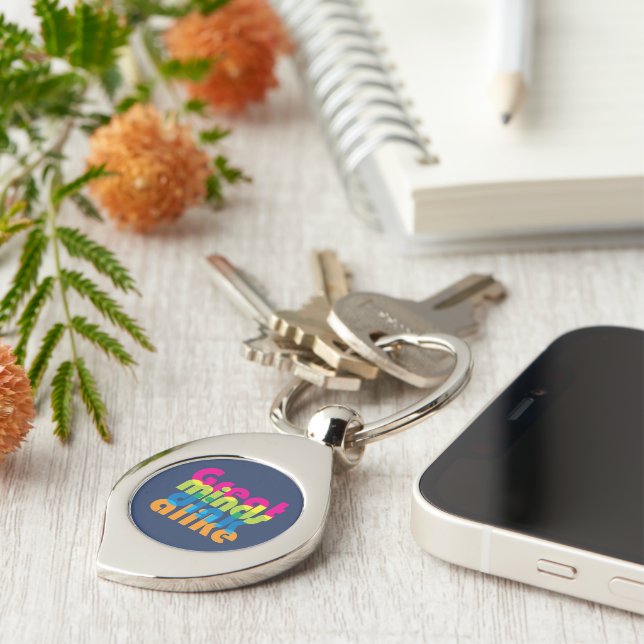 Pickleball Great minds dink alike Keychain (Side)