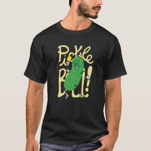 Pickleball Green Cucumber Heart Love Paddle Ball   T-Shirt