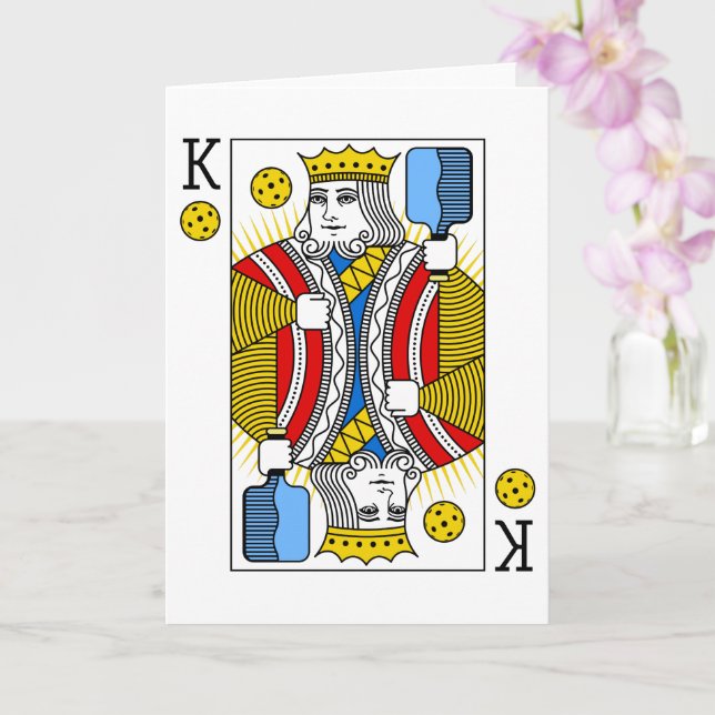 Pickleball Greeting Card - Pickleball King (Orchid)