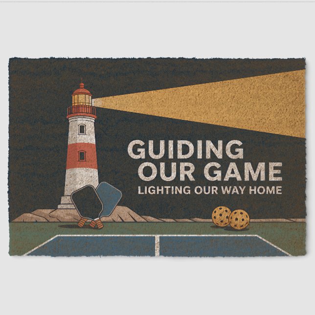 Pickleball Guiding Our Game Welcome Mat (Front)