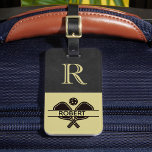 Pickleball Guy Custom Monogram Initial Name     Luggage Tag<br><div class="desc">Pickleball Guy Custom Monogram Initial Name -- tastefully done -- --This is a great gift -- fun / attractive / unique -- includes faux black leather. Personalize it with his initial and first name.   If you have any design questions or a special request,  please send an email to: charmdesignstudio@rcn.com</div>