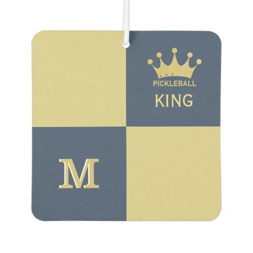 Pickleball Guy King Monogram Initial Air Freshener