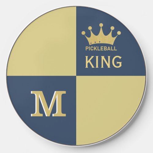 Pickleball Guy King Monogram Initial Sports Wireless Charger