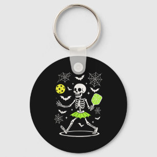 Pickleball Halloween Costume, Spooky Season Skelet Keychain