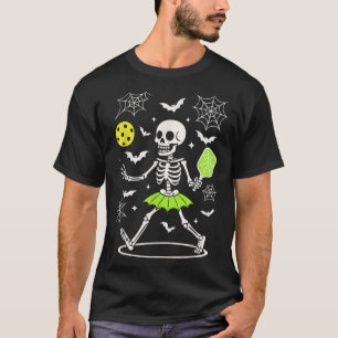 Pickleball Halloween Costume, Spooky Season Skelet T-Shirt