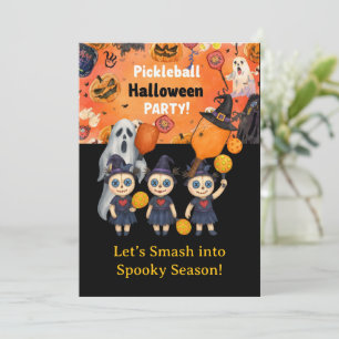 Pickleball Halloween Party Invitation