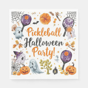 Pickleball Halloween Party with paddle and ball  Napkins