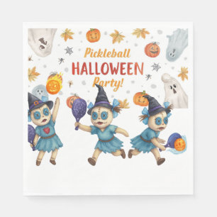 Pickleball Halloween Party with paddle and ball  Napkins