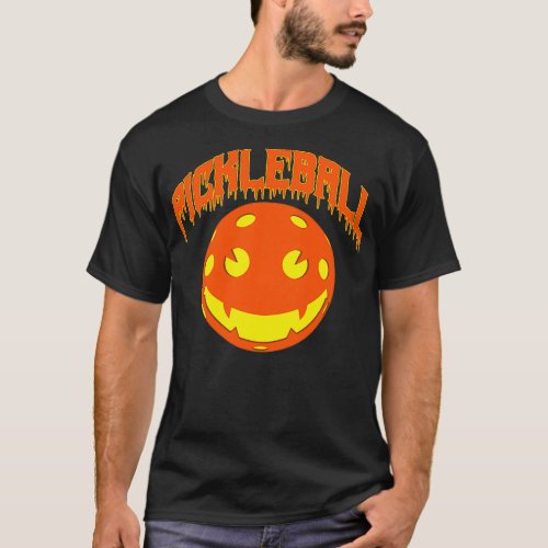 Pickleball Halloween pumpkin Pickleball T_Shirt