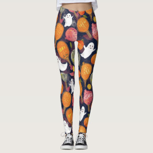 Pickleball Halloween themed for party  Leggings