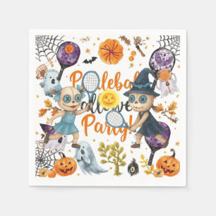 Pickleball Halloween themed for party  Napkins
