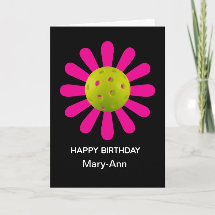 Pickleball Happy Birthday Customizable Card