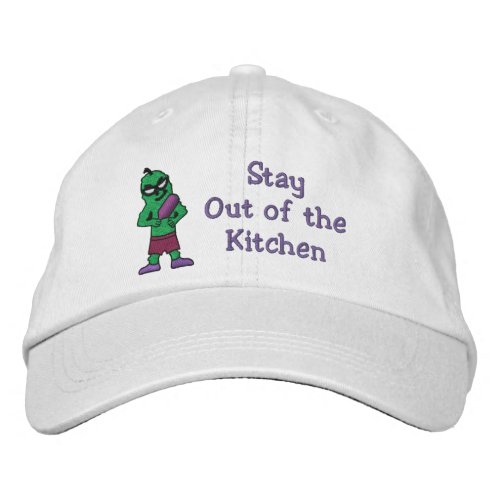 Pickleball hat stay out of the kitchen embroidered