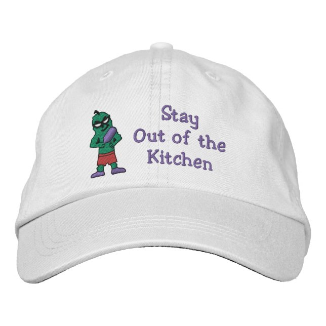 Pickleball hat stay out of the kitchen embroidered (Front)
