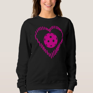 Pickleball Heart For Pickleball Girls Women Sweatshirt
