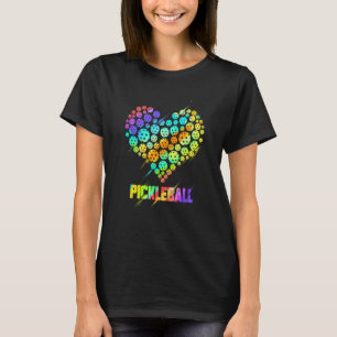 Pickleball Heart - Funny Colorful Paddle Sports Pl T-Shirt