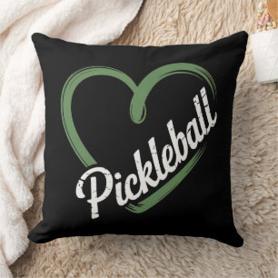Pickleball Heart – Minimalist Sports Lover Throw Pillow