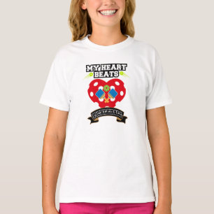 Pickleball Heart Paddle Ball Passion Sport Love T-Shirt