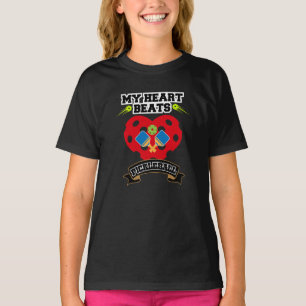 Pickleball Heart Paddle Ball Passion Sport Love T-Shirt
