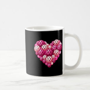 Pickleball heart valentine's day pickleball lover coffee mug