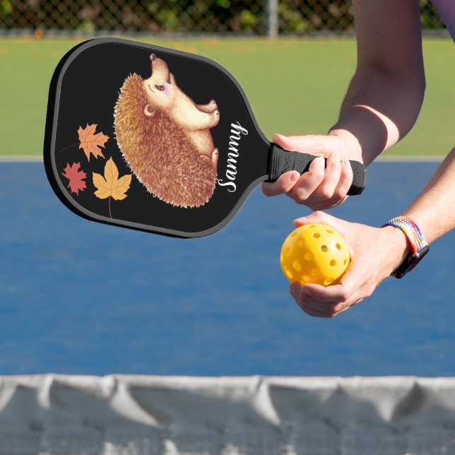 Pickleball Hedgehog for kids with editable name Pickleball Paddle (Insitu)