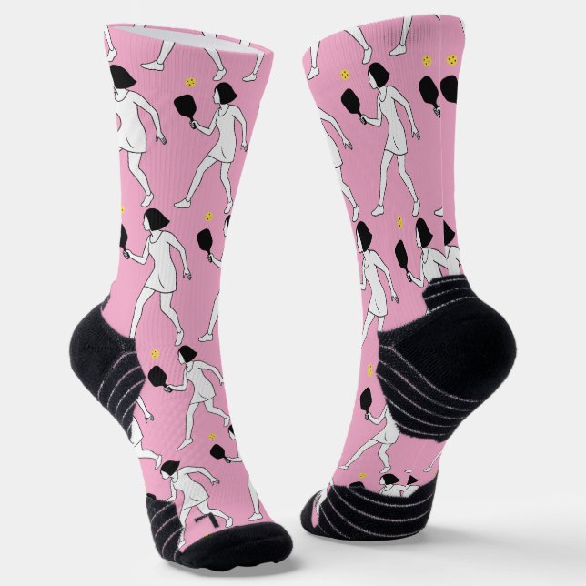 Pickleball High-Performance Athletic Crew Socks (Angled)