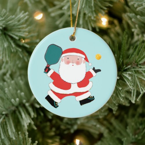 Pickleball Holiday Collectible Ceramic Ornament