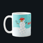 Pickleball Holiday Custom Humorous Snowman Mug<br><div class="desc">Your family and friends will get a chuckle when they open this pickleball snowman holiday mug! In red,  blue and white. Name and year text are customizable. Part of a collection from Parcel Studios.</div>