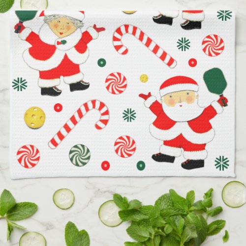 Pickleball Holiday Gift Kitchen Towel