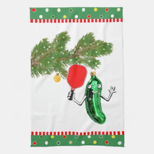 Pickleball Holiday Gifts Kitchen Towel